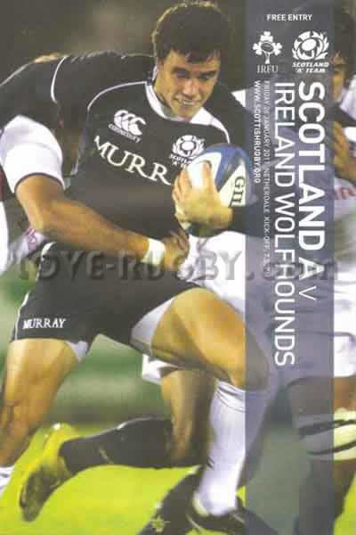2011 Scotland A v Ireland Wolfhounds  Rugby Programme